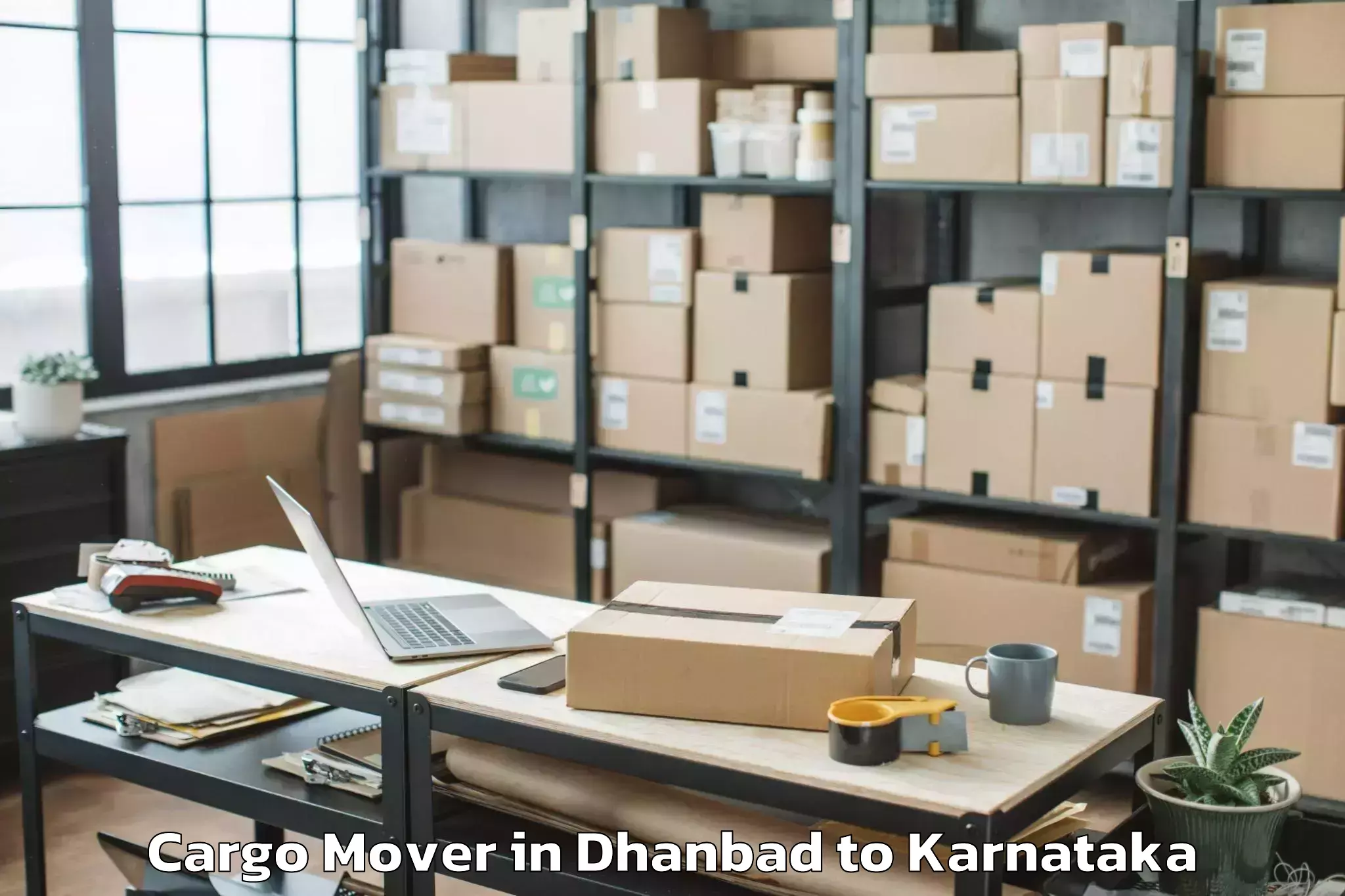 Book Dhanbad to Nyamathi Cargo Mover